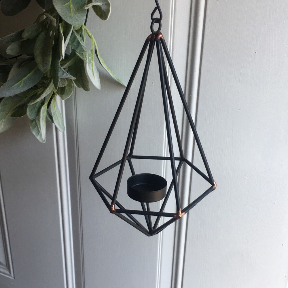 Prism Geo Votive Candle Pendant Holder Indoor out - Picture 9 of 10